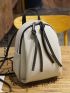Mini Knot Decor Curved Top Backpack