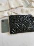 Artificial Patent Leather Quilted Square Bag