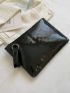 Artificial Patent Leather Quilted Square Bag