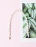 Faux Pearl Decor Bag Strap