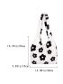 Fluffy Floral Shoulder Tote Bag