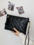 Quilted Tassel Decor Square Bag