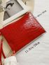Croc Embossed Clutch Bag