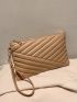 Quilted Square Bag With Wristlet