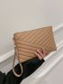 Quilted Square Bag With Wristlet