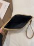 Quilted Square Bag With Wristlet