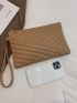 Quilted Square Bag With Wristlet