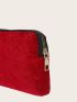 Velvet Floral Graphic Square Bag