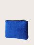 Velvet Floral Graphic Coin Purse