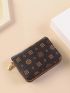 Allover Graphic Litchi Embossed Card Holder