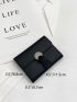 Knot Decor Flap Small Wallet