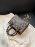Mini Geometric Pattern Chain Square Bag