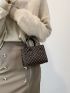 Mini Geometric Pattern Chain Square Bag