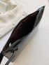 Quilted Artificial Patent Leather Square Bag