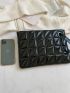 Quilted Artificial Patent Leather Square Bag