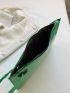 Quilted Artificial Patent Leather Square Bag