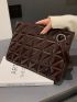 Quilted Artificial Patent Leather Square Bag