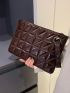 Quilted Artificial Patent Leather Square Bag