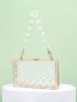 Quilted Clear Chain Box Bag