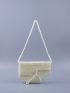 Faux Pearl Decor Shoulder Bag