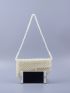 Faux Pearl Decor Shoulder Bag