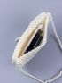 Faux Pearl Decor Shoulder Bag