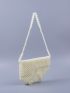 Faux Pearl Decor Shoulder Bag
