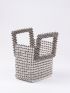 Mini Allover Bead Decor Top Handle Bag
