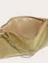 Allover Rhinestone Decor Square Bag