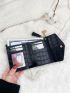 Tassel Decor Crocodile Embossed Small Wallet