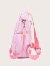 Letter Patch Decor Anti-theft Backpack