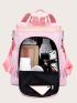 Letter Patch Decor Anti-theft Backpack