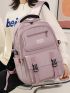 Letter Graphic Large Capacity Functional Backpack