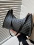 Minimalist Chevron Baguette Bag