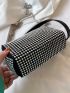 Mini Rhinestone Decor Chain Bucket Bag