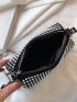 Mini Rhinestone Decor Chain Bucket Bag