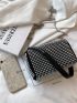 Mini Rhinestone Decor Chain Bucket Bag
