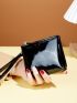 Minimalist Artificial Patent Leather Coin Purse