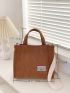 Letter Patch Decor Square Bag