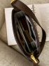 Letter Embossed Square Bag