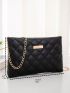 Quilted Embossed Chain Crossbody Bag