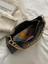Quilted Chain Baguette Bag