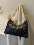 Quilted Chain Baguette Bag