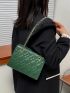 Quilted Pattern Chain Square Bag