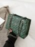 Quilted Pattern Chain Square Bag