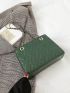 Quilted Pattern Chain Square Bag
