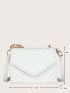 Mini Quilted Pattern Flap Square Bag