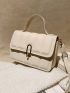 Mini Minimalist Textured Flap Square Bag