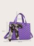 Twilly Scarf Decor Chevron Square Bag