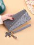 Tassel Decor Glitter Long Wallet